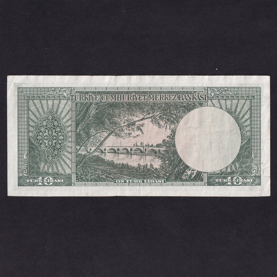 Turkey (P161) 10 Lira, series B38, back green, EF