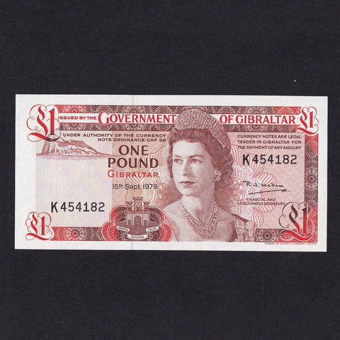 Gibraltar (P20b) £1, 15th September 1979, QEII, UNC