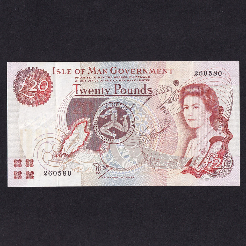 Isle of Man (P43a) £20, QEII, Dawson, 260580, VF