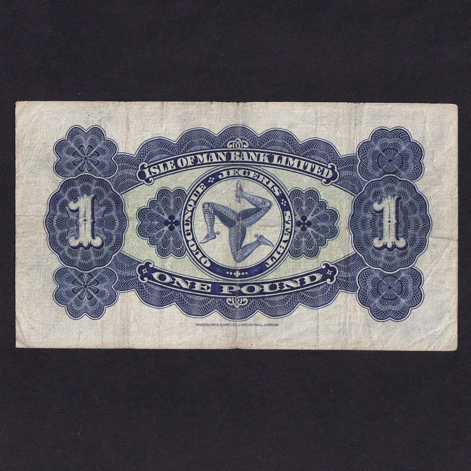 Isle of Man (P.6d) Isle of Man Bank Limited, £1, 5th January 1956, Quirk, Cashin, M282, C/4 8259, Fine