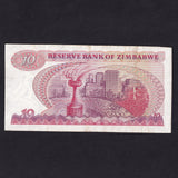 Zimbabwe (P.3a) $10, CW replacement, Salisbury 1980, low serial, CW0000013A, A/VF