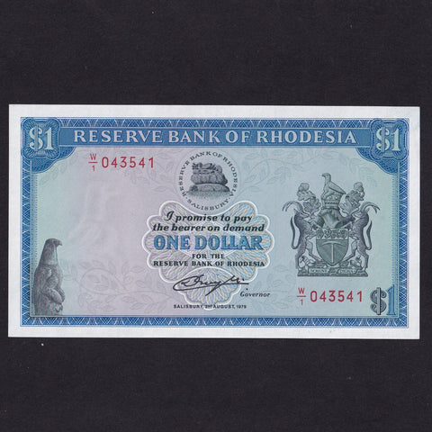 Rhodesia (P30) $1 replacement, 2nd August 1979, W/1, UNC