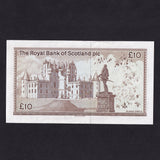 Scotland (P343b) £10, 17th December 1986, The Royal Bank of Scotland, Maiden signature, A/89 000007, series starts A/89 so this note is no.7, UNC