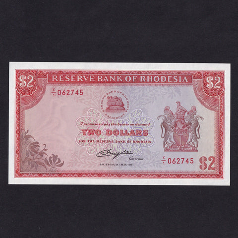 Rhodesia (P31) $2 replacement, 24th May 1979, X/1, UNC