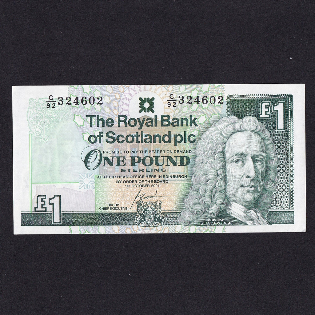 Scotland (P351e) Royal Bank of Scotland, £1, 1st October 2001, UNC