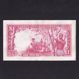 Nigeria (P.4a) £1, 15th September 1958, palm trees, EF