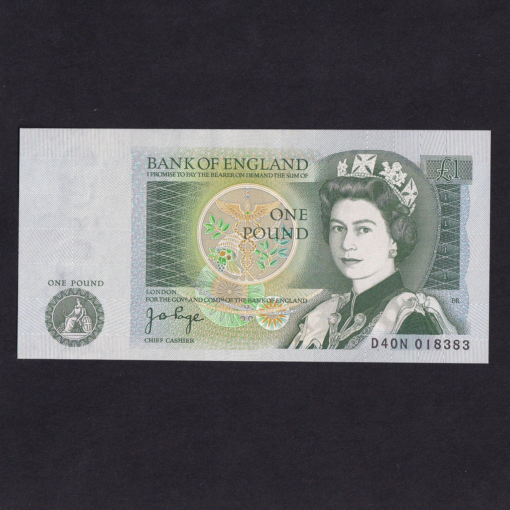Bank of England (B340) Page, £1, D40N, UNC