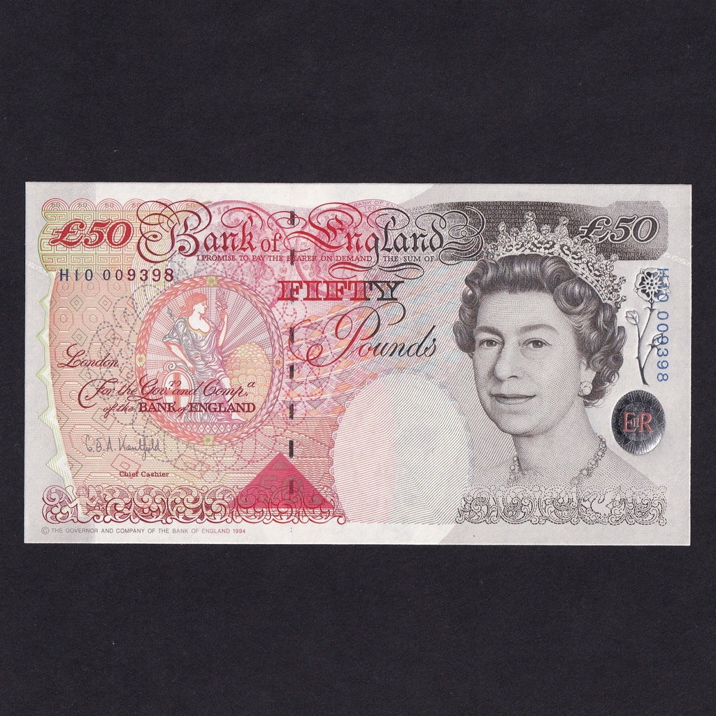 Bank of England (B377) Kentfield, £50, H10, A/UNC