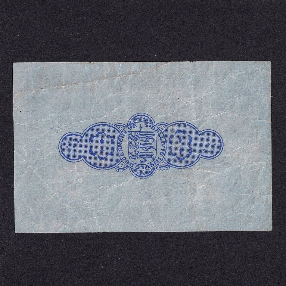 Guernsey (P25A) 2 Shillings and 6 Pence, 1st January 1942, A/Y 2235, French, blue paper, scarce, Fine