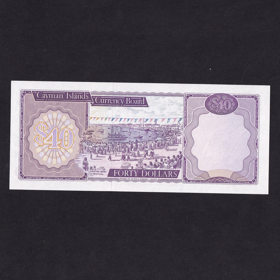 Cayman Islands (P.9) $40, L.1974 (1981), QEII, purple, A/124915, UNC