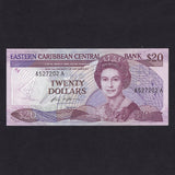 East Caribbean (P19a) $20, 1987-88, Anguilla not named on map, A527202A, UNC