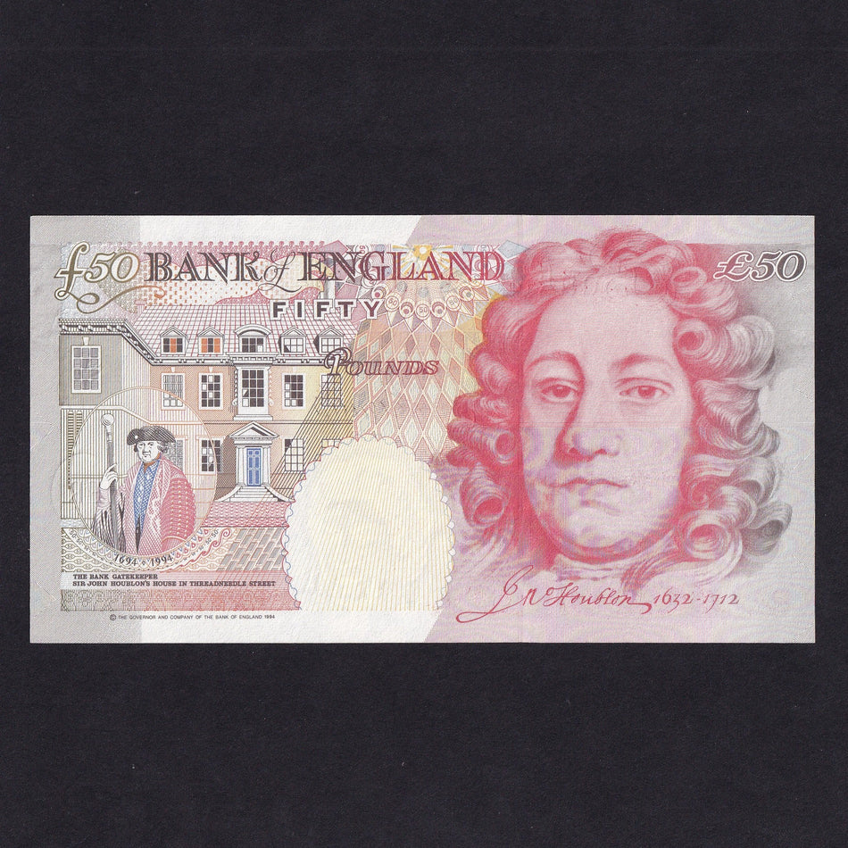 Bank of England (B377) Kentfield, £50, A01 000112  autographed by Kentfield, rare, first million & low serial, UNC