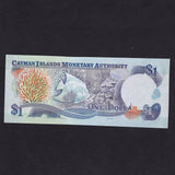 Cayman Islands (P26c) $1, 2001, QEII, C/4 000494, low serial prefix, UNC
