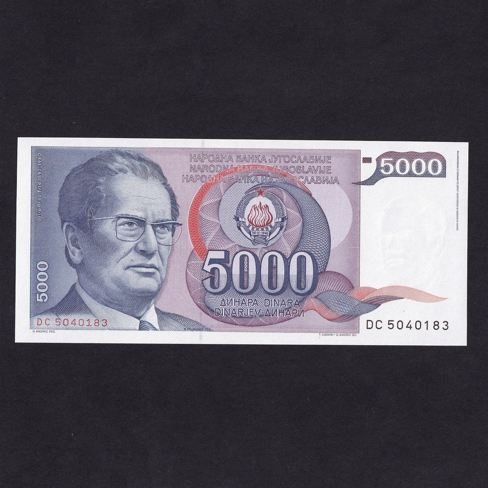 Yugoslavia (P.93a) 5000 Dinara, 1985, Tito, UNC