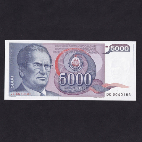 Yugoslavia (P.93a) 5000 Dinara, 1985, Tito, UNC