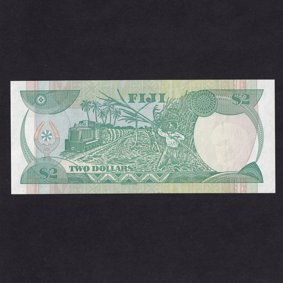 Fiji (P.87a) $2, 1988, QEII, Reserve Bank of Fiji, D/B, UNC