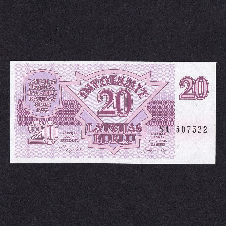 Latvia (P39) 20 Rublu, 1992, UNC