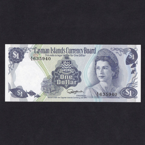 Cayman Islands (P.5d) $1, 1974, QEII, A/5 635940, UNC