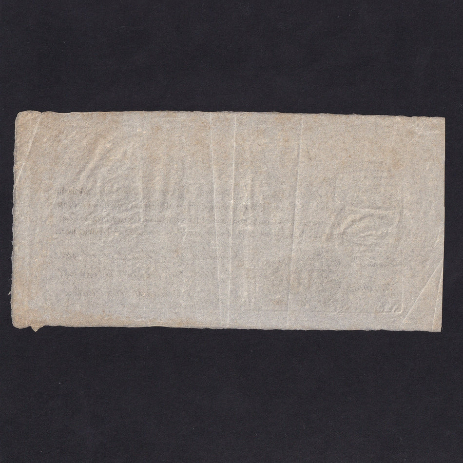 England, skit note - S. W. Fores, No.24, 'Promise to pay to Ignorance, Hypocrisy & Fanaticism, Methodist preachers, or Bearer FIVE farthings, when Methodism shall have been done away...' etc., 1818, Good EF