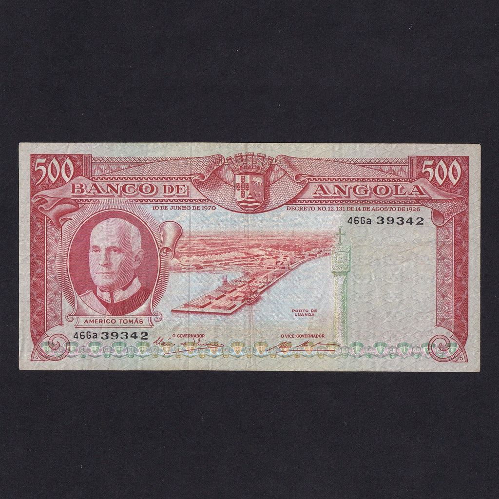 Angola (P.97) 500 Escudos, 1970, VF