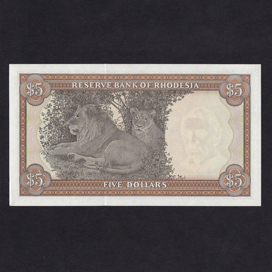 Rhodesia (P36a) $5, 1st March 1976, this is note 48 of the date, M/11 000048, Good EF