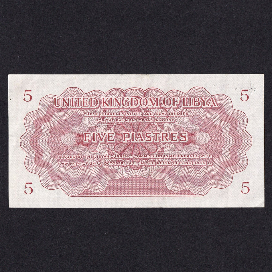 Libya (P5a) 5 Piastre, 1951, L/13 873529, Good EF