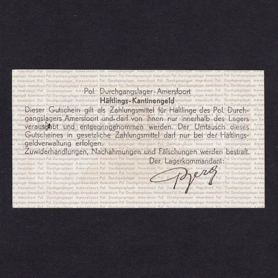 Netherlands, WWII, Amersfoort Camp, 10 Cents, 1944, no.033419, Campbell 4146a, UNC