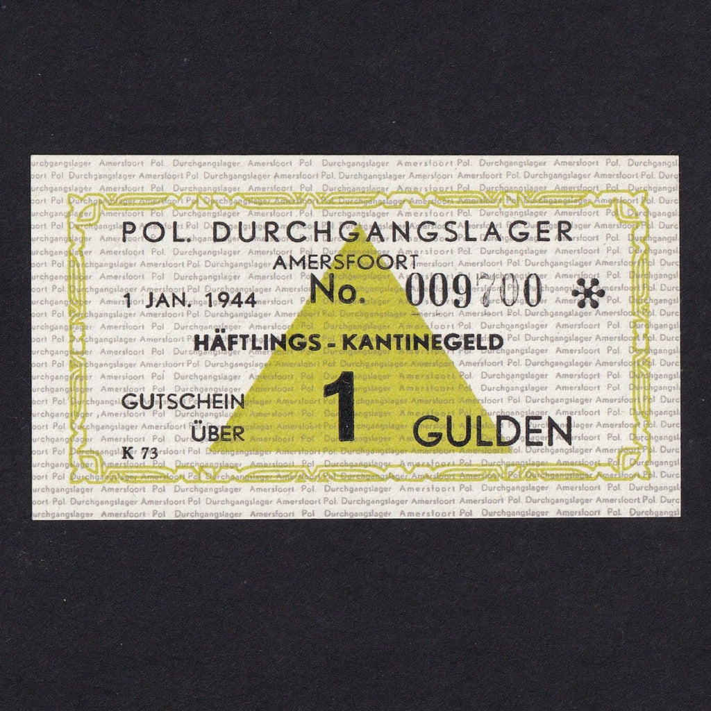 Netherlands, WWII, Amersfoort Camp, 1 Gulden, 1944, no.009700, Campbell 4148b, UNC