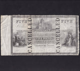 Scotland, The North of Scotland Banking Company, £5 proof, c.1836, no serial number or date, two black 'cancelled' overprints, on watermarked paper, PMS NS 2a, A/EF