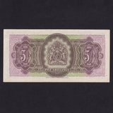 Bermuda (P18b) 5 Shillings, 1st May 1957, QEII, D/2 726528, EF