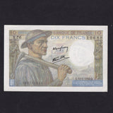 France (P.99e) 10 Francs, 13th January 1944, pinholes, otherwise Good EF