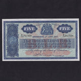 Scotland (P161d) British Linen Bank, £5, 2nd April 1953, B10 21/334, General Manager, Waterlow, BL67c, Good EF
