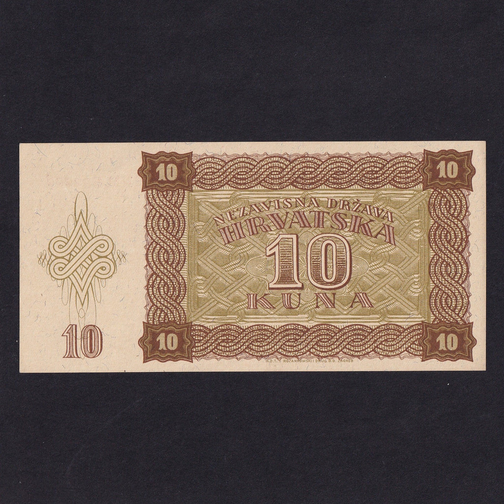 Croatia (P.5b) 10 Kuna, 1941, NM532226, UNC