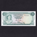 Bahamas (P35b) $1, Central Bank, Allen signature, V/1, UNC