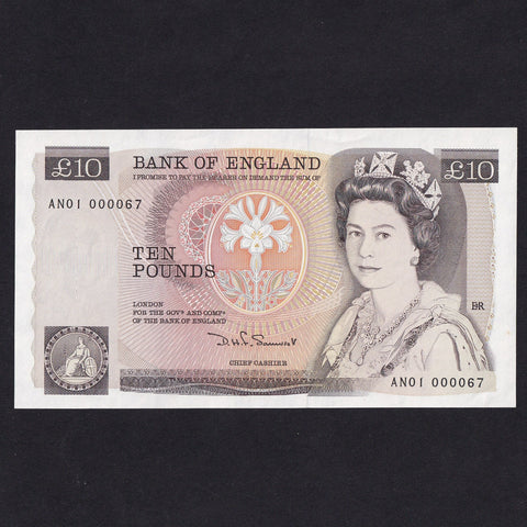 Bank of England (B348) Somerset, £10, first million & low serial, AN01 000067, UNC