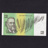 Australia (P43e) $2, Johnston/ Fraser, print marks, otherwise Good EF