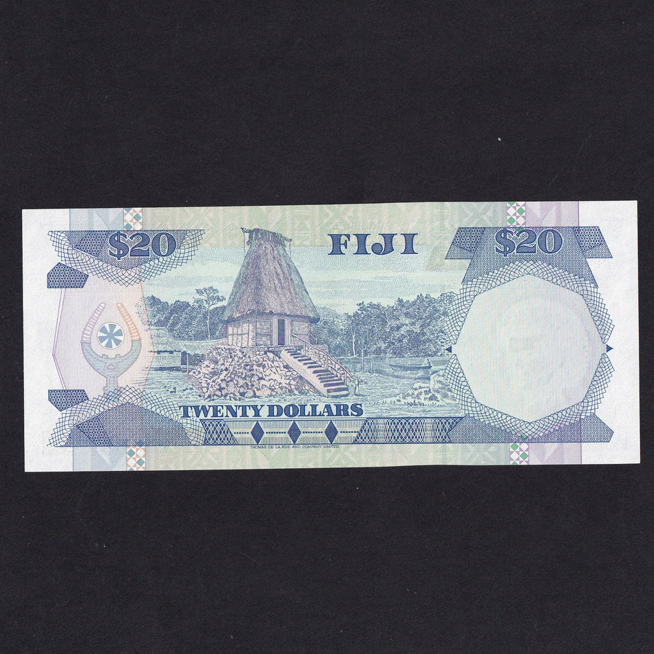 Fiji (P.95a) $20, Reserve Bank of Fiji, QEII, E08, serrated thread, UNC