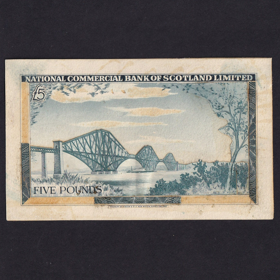 Scotland, National Commercial Bank of Scotland, £5 printer's model for note never issued, 1959, some scuff marks, otherwise Fine