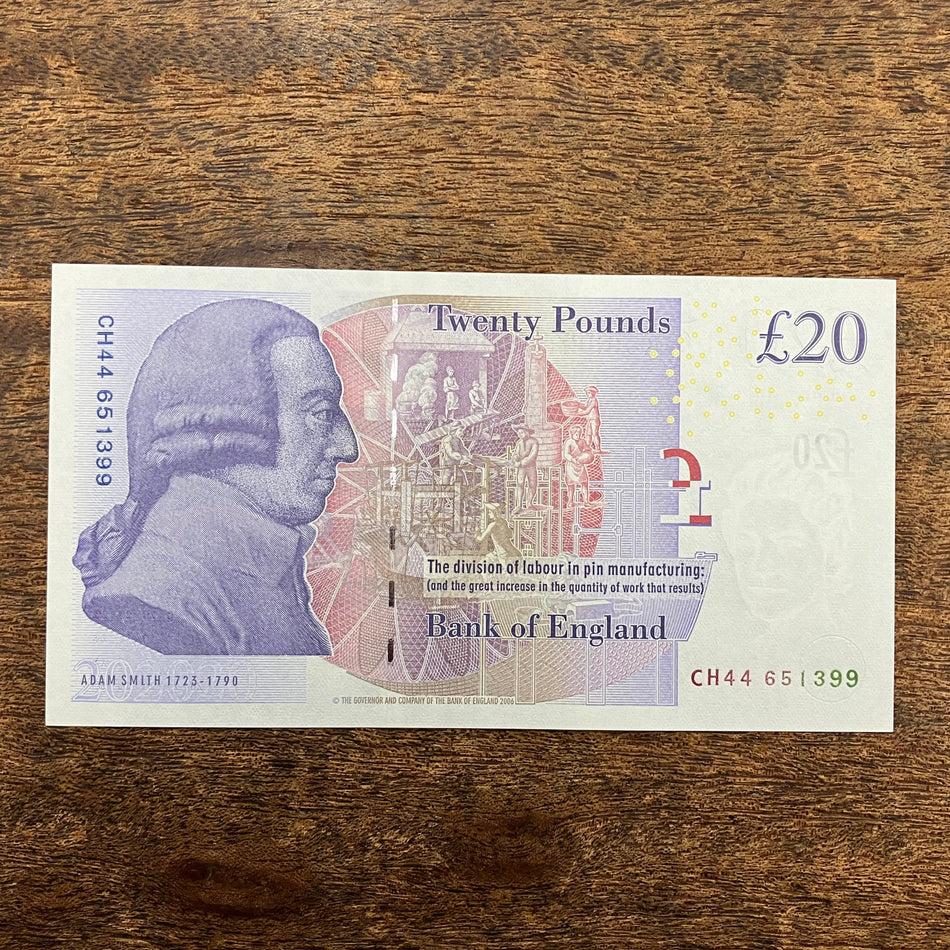 Bank of England (B405) Bailey, £20, 2007, mid-series, EK20 , UNC