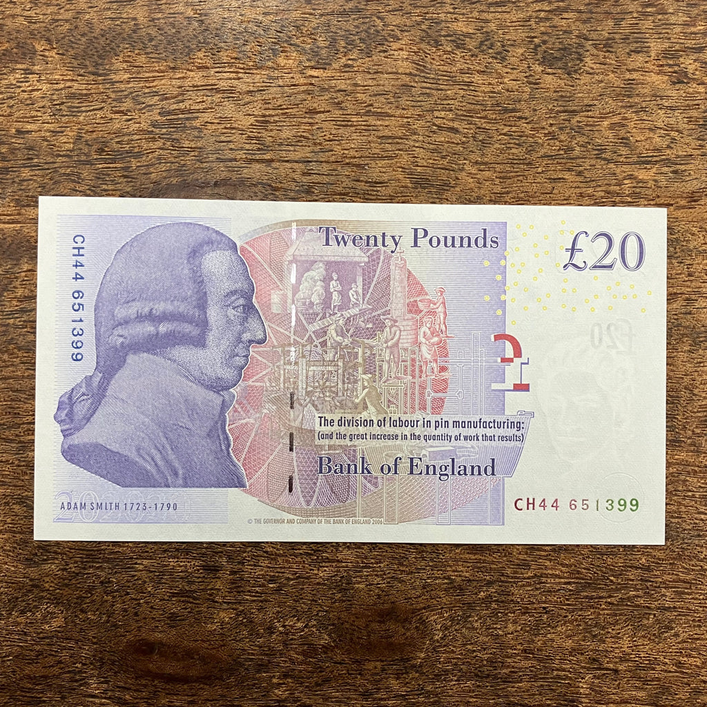 Bank of England (B405) Bailey, £20, 2007, mid-series, CH44, UNC