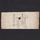 Child & Co., Francis Child & Company, Drawn note dated September 16th, 1728, instructing Mr. Child to pay Mr. Rd; Gashill £50 signed by J. Jones, Poor