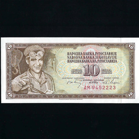 Yugoslavia (P.82c) 10 Dinara, 1968, UNC