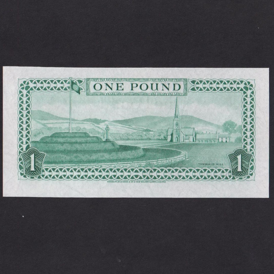 Isle of Man (P38) £1, QEII, Bradvek plastic, UNC