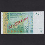 West African States (P617Hs) Senegal, 5000 Francs specimen, no.88, UNC