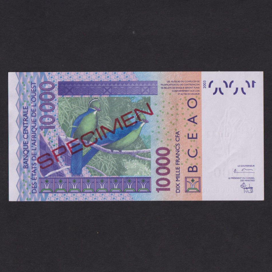 West African States (P618H) Senegal, 10000 Francs specimen, no.72, UNC
