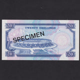 Kenya (P25s) 20 Shilling specimen, no date, proof, F/28 000000, specimen in black, EF