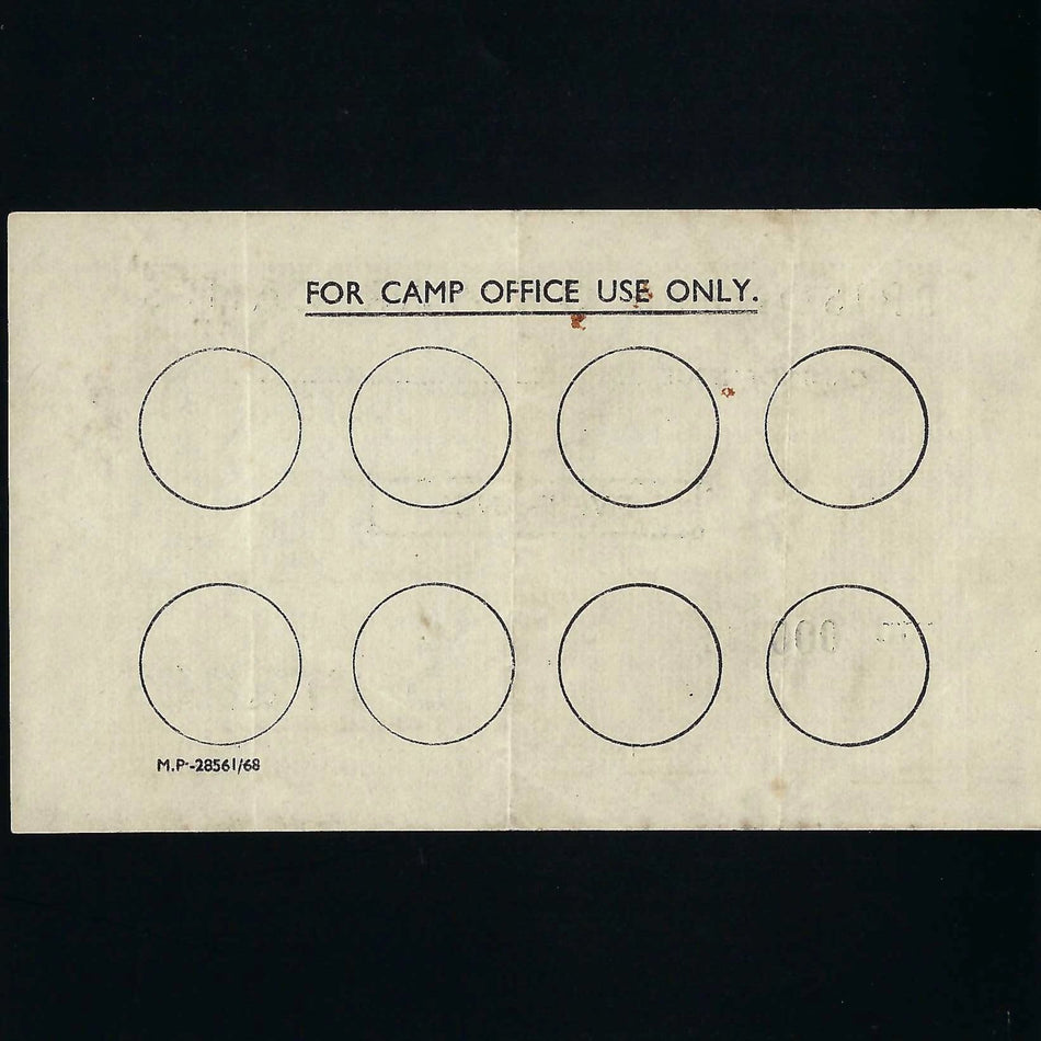 France, Allied POW camps in France, 5 Francs (WWII) no.000417, Campbell 5034, A/EF