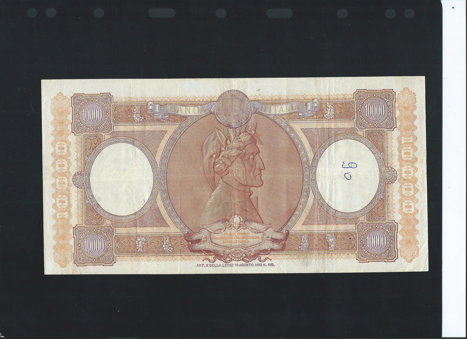 Italy (P.89c) 10000 Lire, 24th January 1959, MENICHELLA/BOGGIONE S1500, VF