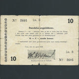 Norway (PM2) 10 Kroner, 14th April 1940, WWII emergency issue, tears, Poor