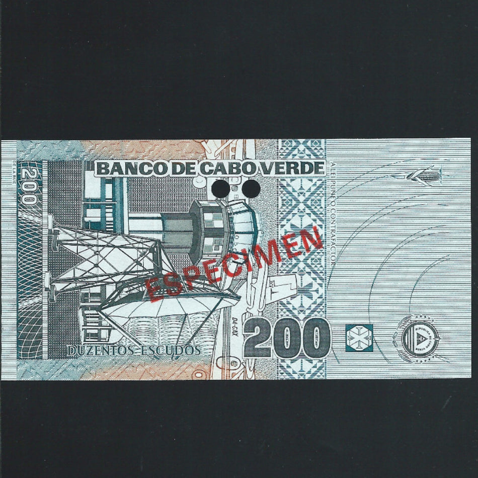 Cape Verde (P68s) 200 Escudos specimen, 2005, UNC